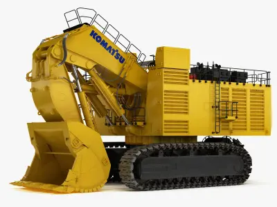 Mining Excavator Komatsu PC8000-6 Loading Shovel Rigged 3D model