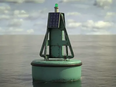 Sea Buoy v2 Low-poly 3D model