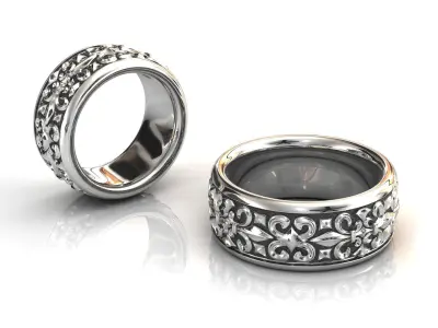 Gothic Band Ring 3D print model