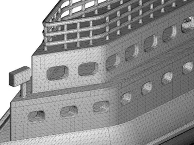Classic Cruise Ship 3D print model
