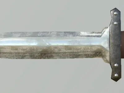 Low-Poly Dagger Viking Medieval Editorial License Low-poly 3D model