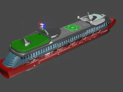 Cruiser  Ship 3d Model 3D model 3D model