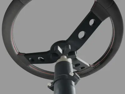Car Steering Wheel Free 3D model