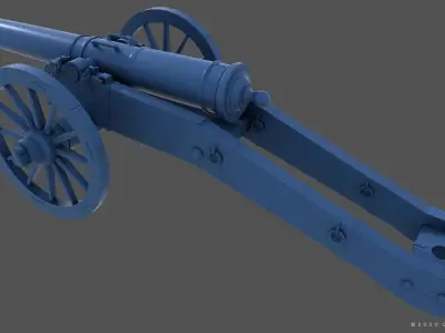 XVIII century cannon - Personal license - 1-16 scale 3D print model