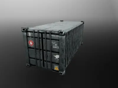 Industrial Container Pack PBR Low-poly Low-poly 3D model
