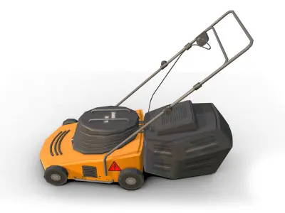 Lawn-mower Low-poly 3D model