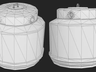 Bottle Recycling Container PBR  Low-poly 3D model