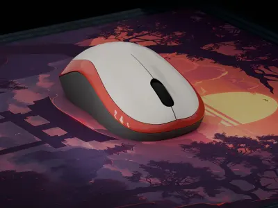 Simple Mouse Low-poly 3D model