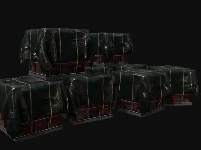 Industrial Covered Cargo Container Free low-poly 3D model