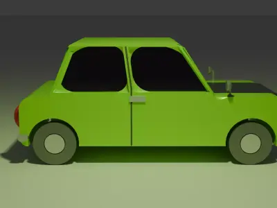 Stylized Low Poly Car 3D Model  Low-poly 3D model