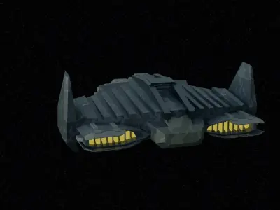 Explorer Spaceship Low-poly 3D model