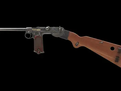 Borchardt C-93 Low Poly Low-poly 3D model