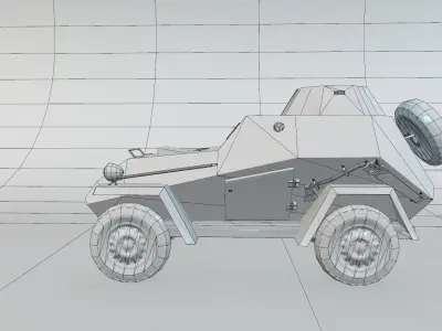 Tanquette BA-64 mobile ready Low-poly 3D model