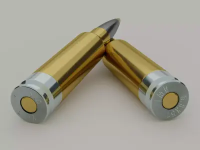 68x51mm 277 FURY  NGSW ammo Low-poly 3D model