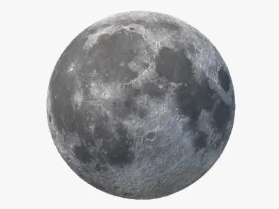 Earth Moon HighPoly 3D model