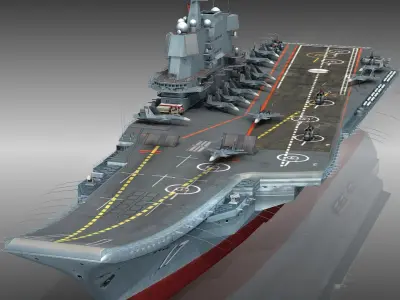 Chinese aircraft carrier CV-17 Shandong 3D model