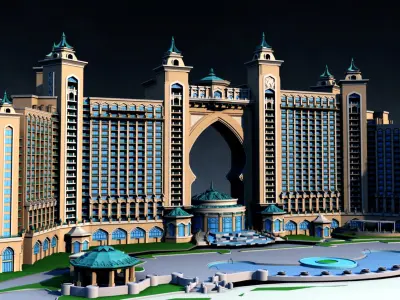 Atlantis Hotel Palm Jumeirah 3D model