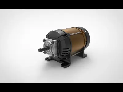 AC Electrical Motor 3D model