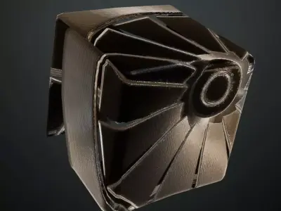 Sci-Fi Turbine Ventilator Grille PBR SEAMLESS Texture