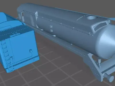 3801 shell and tender 3D print model