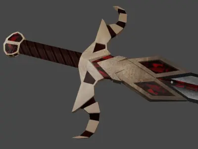 Sword Diamond Eye Low Poly 3D model