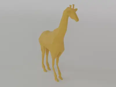 Low Poly Giraffe Free low-poly 3D model