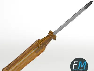 Cross section screwdriver 3D model