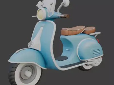 Scooter 3D Model 3D model 3
