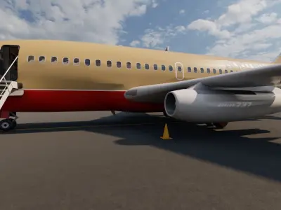  BOEING 737 with interior 3D model