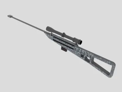 Sniper Rifle 3D model 18