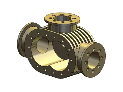 Rotary Lobe Blower Compressor Printable STL  SolidWorks Assembly 3D print model