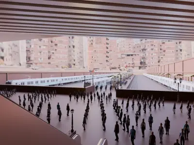 Egyptian Metro New El marge station 3D model