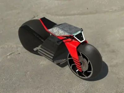 Futuristic Motorcycle 1 3D model