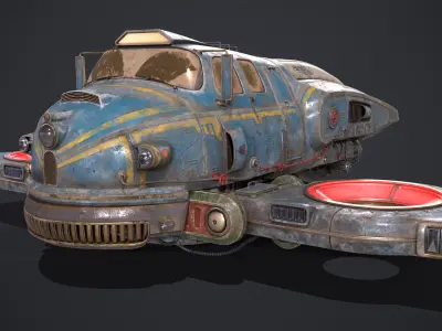 Old Sci Fi Ship 3D model