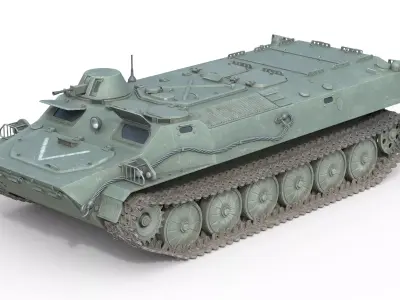 MT LB Multipurpose Armored Vehicle Low-poly 3D model