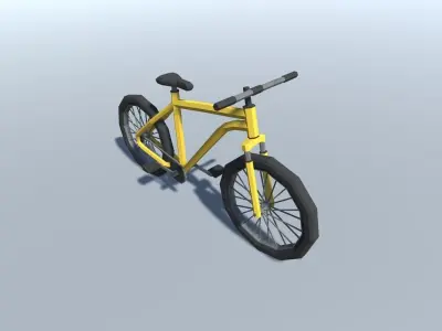 Bike Bicycle Lowpoly Low-poly 3D model
