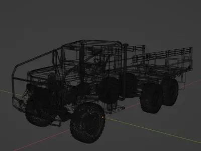 M925 5-ton Military Truck Low-poly 3D model