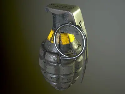 MK2 Hand Grenade Free low-poly 3D model
