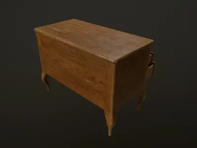 Antique commode - PBR Game Ready Low-poly 3D model