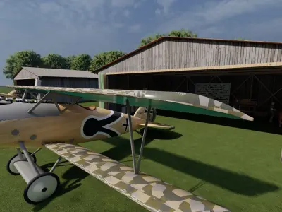 WW1 AIRPORT 3D model