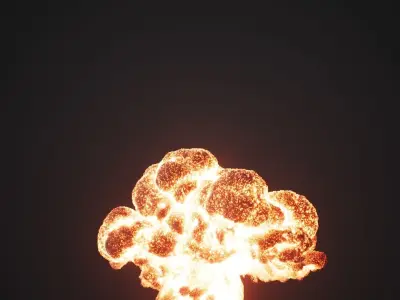 Animated Gasoline Explosion 4 3D model
