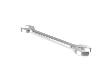 Standard Metric Open End Wrench Low-poly 3D model