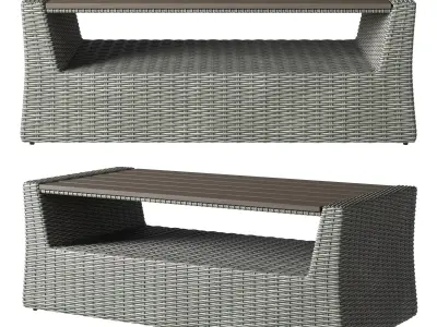 OVE Isabella Patio Conversation Table 3D model