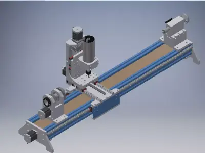 Cue Lathe Metric 3D model 3D model