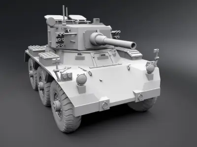 FV601 Saladin Armored Vehicle Scale Model 3D print model