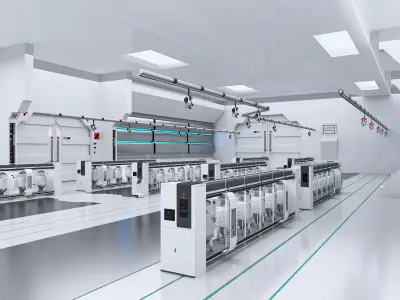 Current automated manufacturing factory 3D model