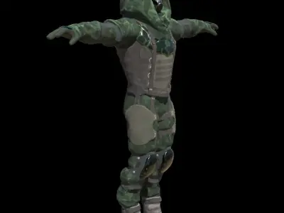 Soldier Low-poly 3D model