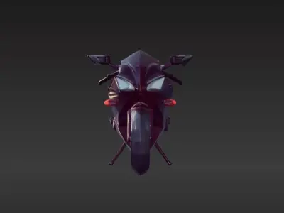 Low-Poly Motorcycle Low-poly 3D model