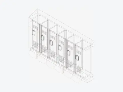 Locker Multi - Generic - Locka Low-poly 3D model