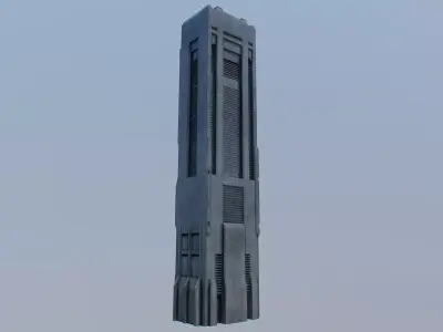 free sci-fi building Free 3D model